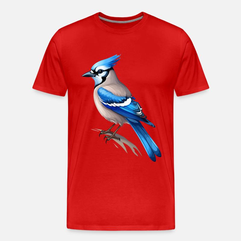 Eichelhäher - Männer Premium Bio T-Shirt - Rot