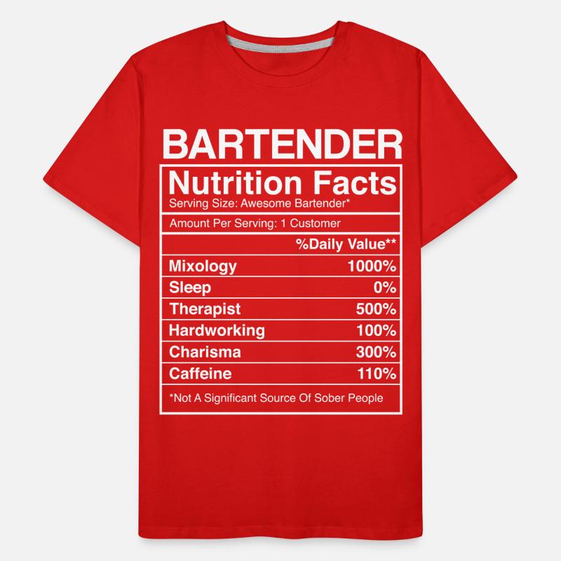 Bartender Mixologist Bartender Men's Premium Organic T-Shirt