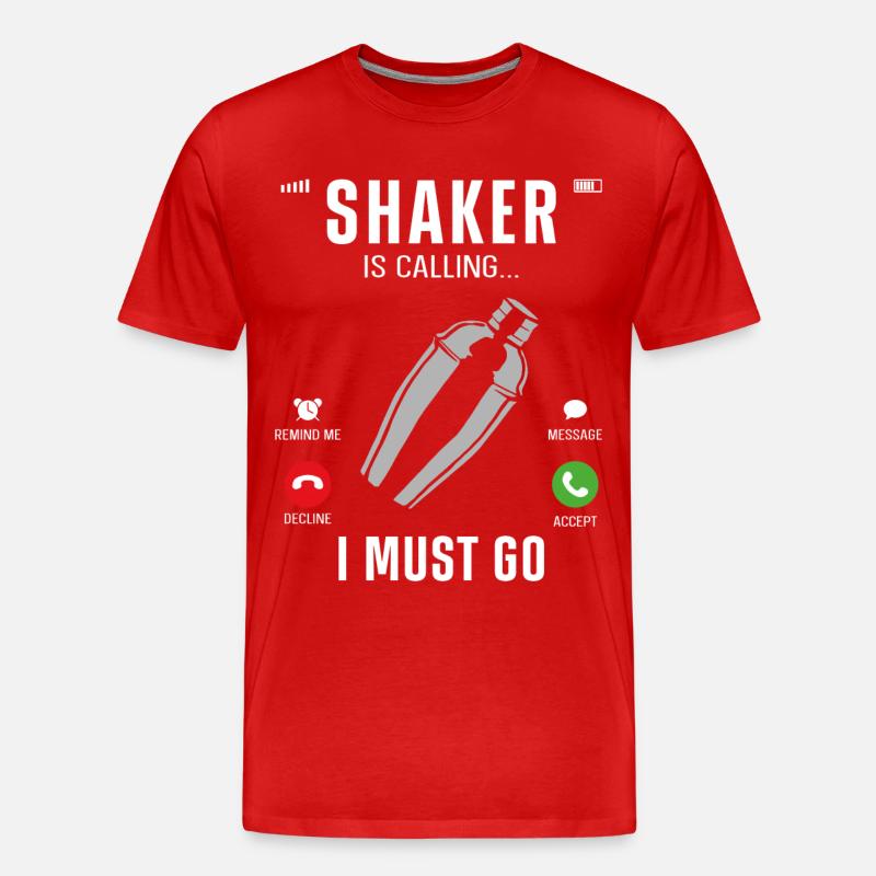 Bartender Mixologist Phone Display - Männer Premium Bio T-Shirt - Rot