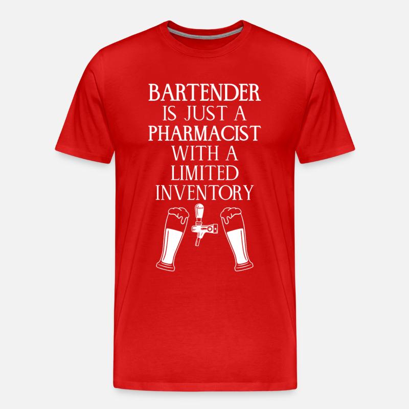 Bartender Mixologist Bartender Is - Men's Premium Organic T-Shirt - red