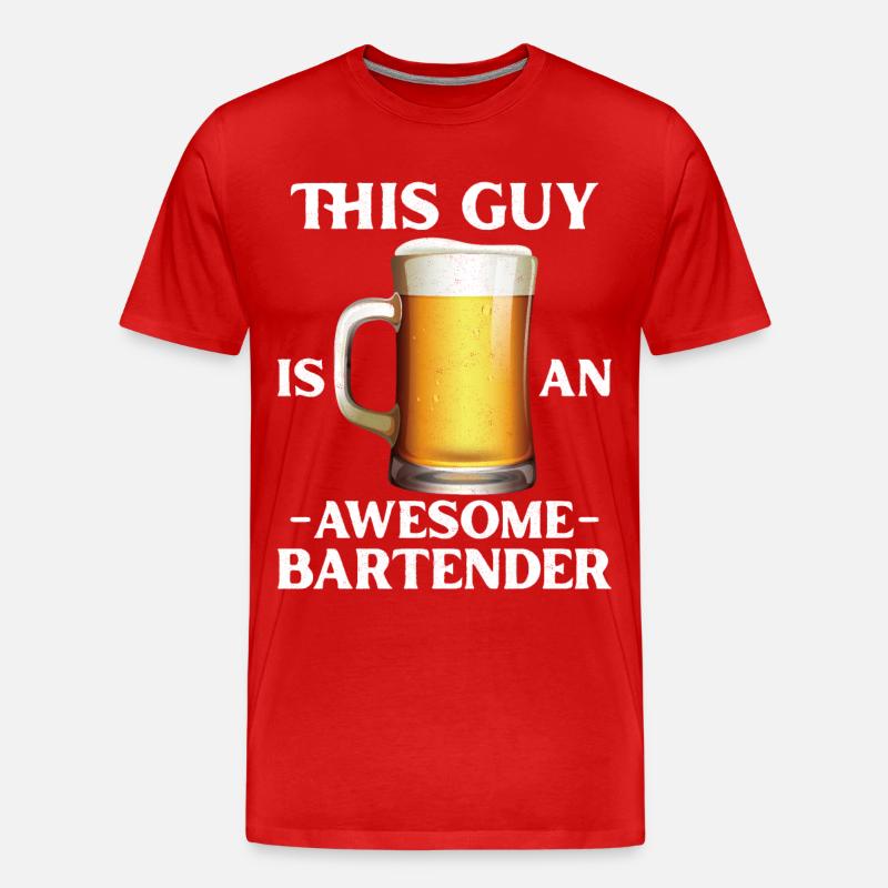 Bartender Mixologist This Guy Is - Männer Premium Bio T-Shirt - Rot