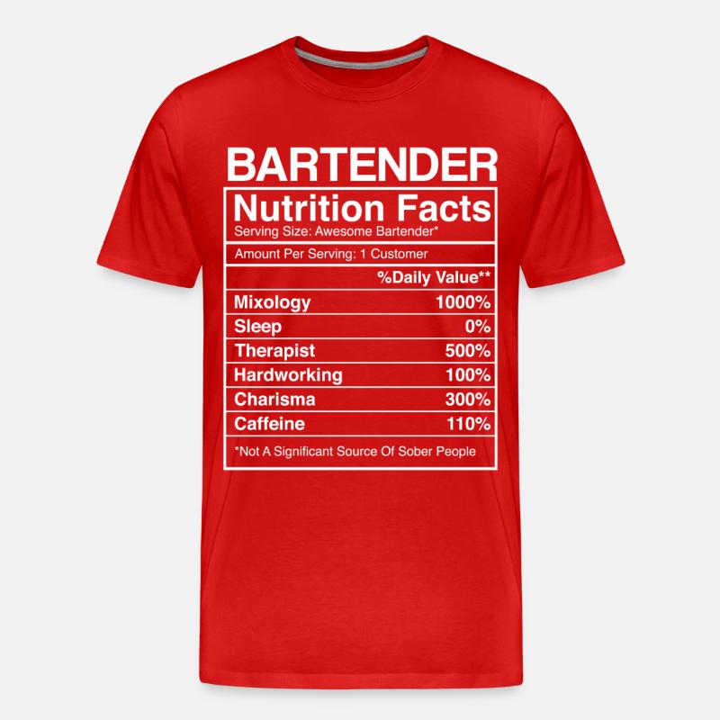 Bartender Mixologist Bartender - Männer Premium Bio T-Shirt - Rot