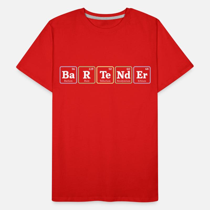 Barman Mixologue Elements T-shirt bio Premium Homme
