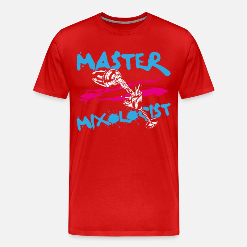 Bartender Mixologist Master - Männer Premium Bio T-Shirt - Rot
