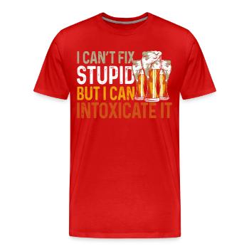 Bartender Mixologist I Can't Fix - Men's Premium Organic T-Shirt - red - Front - Damien (186cm)