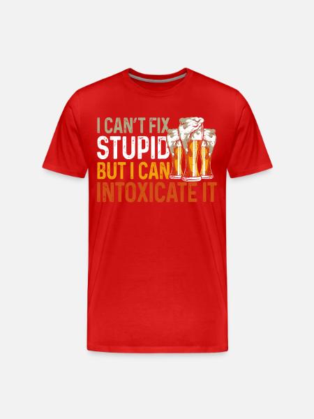 Bartender Mixologist I Can't Fix - Men's Premium Organic T-Shirt - red