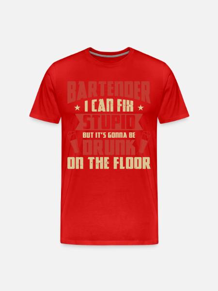 Bartender Mixologist Bartender I - Men's Premium Organic T-Shirt - red