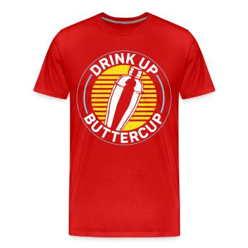 Bartender Mixologist Drink Up - Men's Premium Organic T-Shirt - red - Front - Damien (186cm)