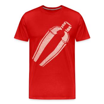 Bartender Mixologist Shaker - Männer Premium Bio T-Shirt - Rot - Vorne - Damien (186cm)