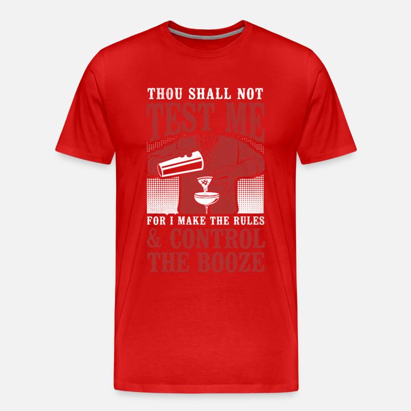Bartender Mixologist Thou Shall - Männer Premium Bio T-Shirt - Rot