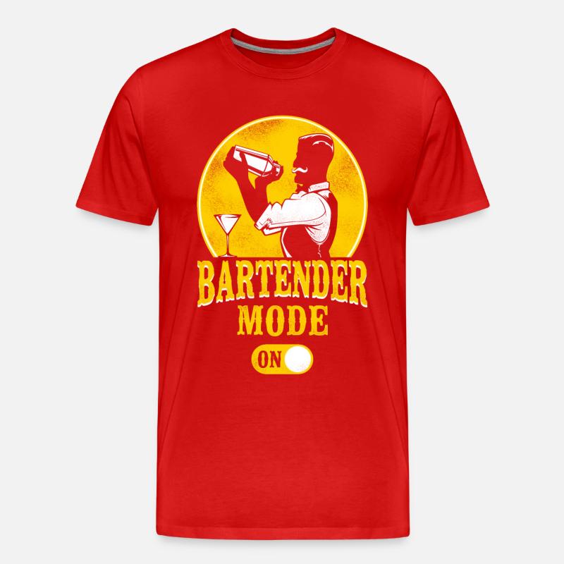Bartender Mixologist Bartender - Männer Premium Bio T-Shirt - Rot