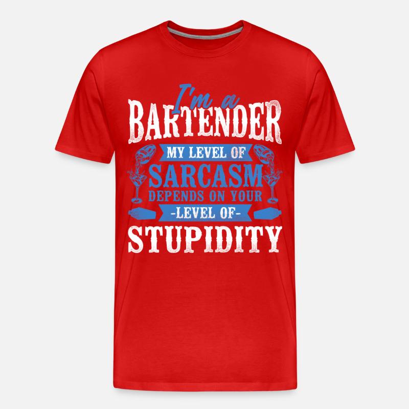 Bartender Mixologist I'm A - Männer Premium Bio T-Shirt - Rot