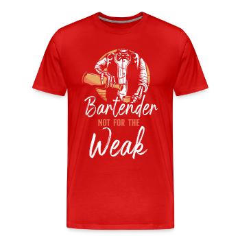 Barman Mixologue Barman Pas - T-shirt bio Premium Homme - rouge - Devant - Damien (186cm)