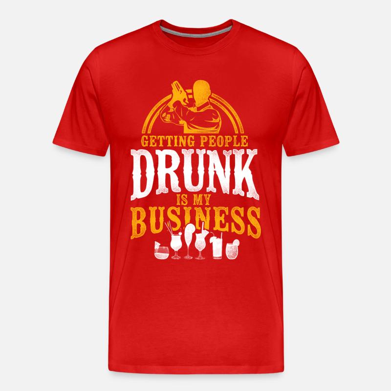 Bartender Mixologist Getting - Männer Premium Bio T-Shirt - Rot