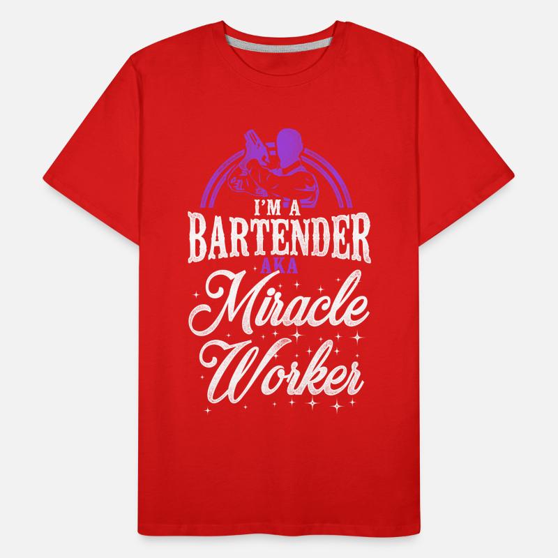 Bartender Mixologist Bartender Men's Premium Organic T-Shirt