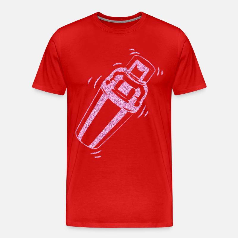 Bartender Mixologist Shaker - Männer Premium Bio T-Shirt - Rot