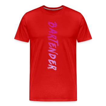 Barman Mixologue Barman - T-shirt bio Premium Homme - rouge - Devant - Damien (186cm)