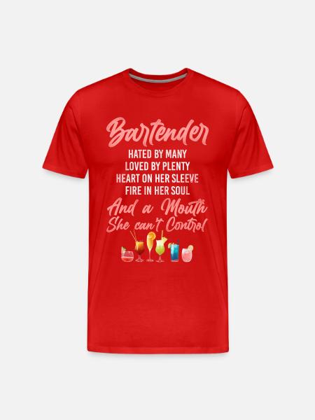 Bartender Mixologist Bartender - Männer Premium Bio T-Shirt - Rot