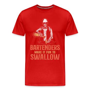 Barman Mixologue Barmans - T-shirt bio Premium Homme - rouge - Devant - Damien (186cm)