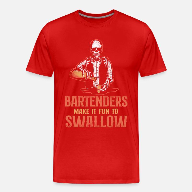 Bartender Mixologist Bartenders - Männer Premium Bio T-Shirt - Rot