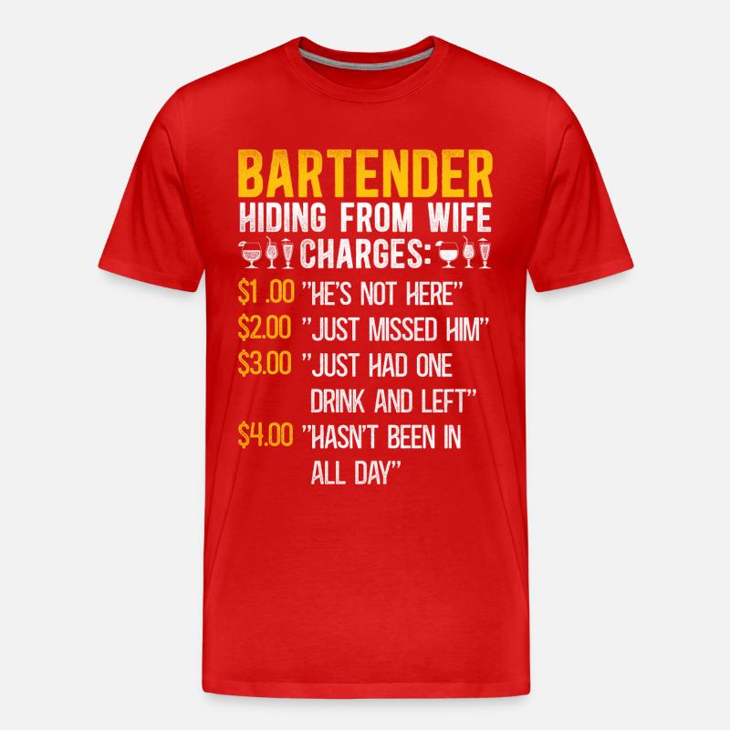 Bartender Mixologist Bartender - Männer Premium Bio T-Shirt - Rot