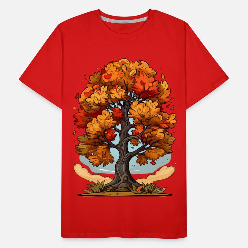 Ein Baum im Herbst Männer Premium Bio T-Shirt