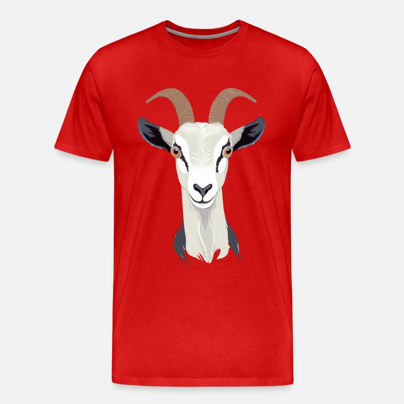 Ziege - Männer Premium Bio T-Shirt - Rot