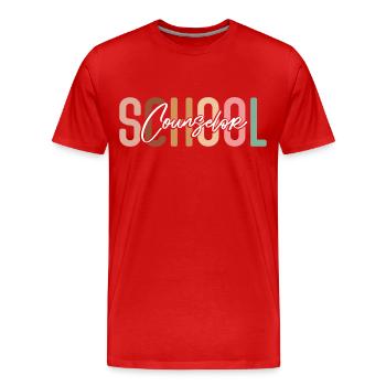 Conseiller scolaire Conseiller scolaire - T-shirt bio Premium Homme - rouge - Devant - Damien (186cm)