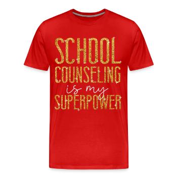 Conseiller scolaire Conseil scolaire - T-shirt bio Premium Homme - rouge - Devant - Damien (186cm)