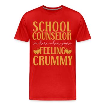 Conseiller scolaire Pun School - T-shirt bio Premium Homme - rouge - Devant - Damien (186cm)