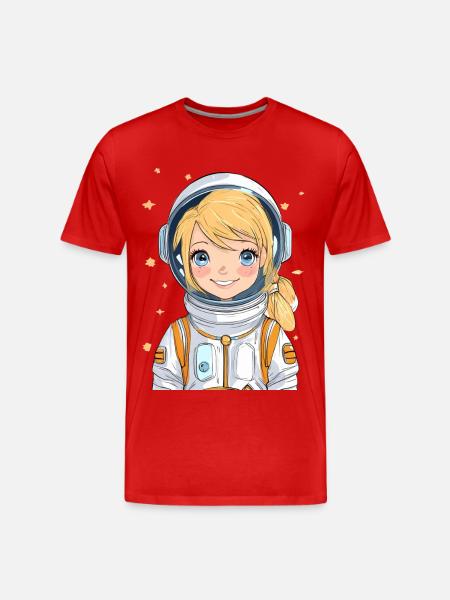 Astronaut - Men's Premium Organic T-Shirt - red