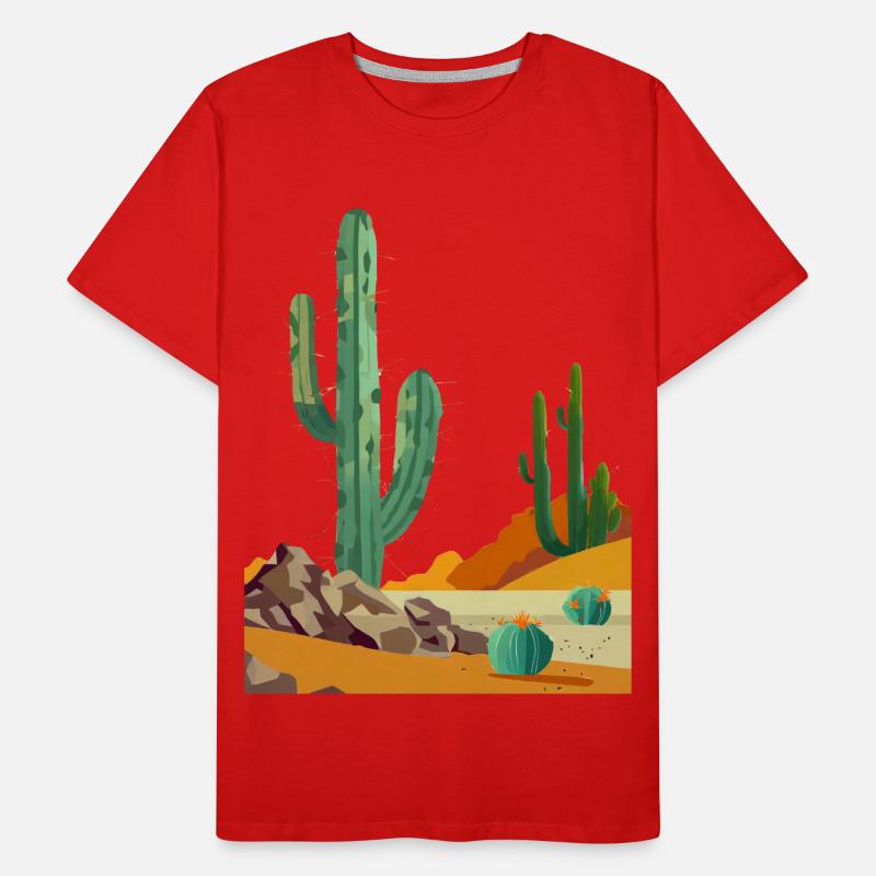 Cactus dans le désert T-shirt bio Premium Homme