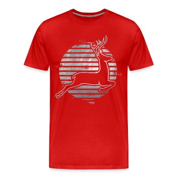 Chevreuil - T-shirt bio Premium Homme - rouge - Devant - Damien (186cm)