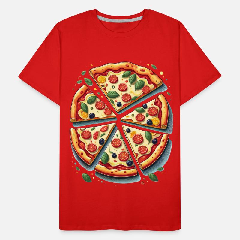 De délicieuses tranches de pizza T-shirt bio Premium Homme