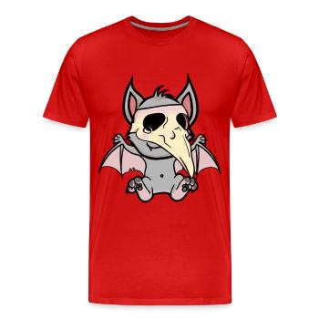 Halloween Mittelalter Pest Fledermaus Fledermäuse - Männer Premium Bio T-Shirt - Rot - Vorne - Damien (186cm)