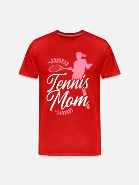 Funny Tennis Player Racket Mom - Men's Premium Organic T-Shirt - red