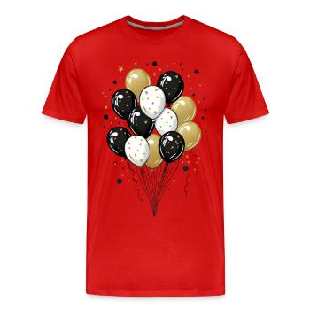 Ballons pour les anniversaires - T-shirt bio Premium Homme - rouge - Devant - Damien (186cm)