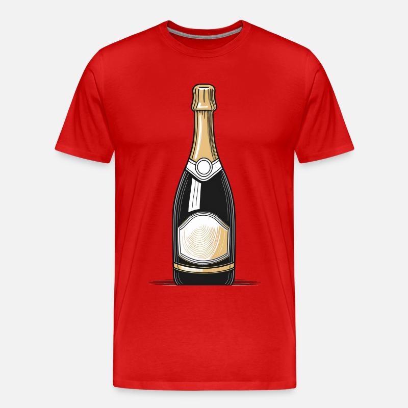 Sekt - Männer Premium Bio T-Shirt - Rot