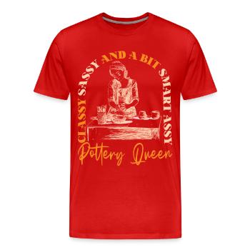 Pottery Ceramics Artist Classy - Men's Premium Organic T-Shirt - red - Front - Damien (186cm)