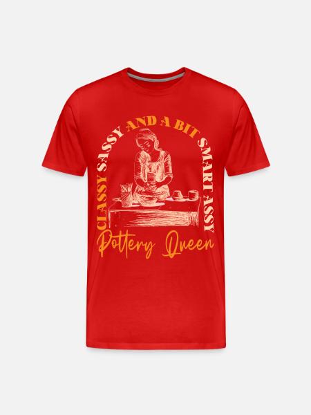 Pottery Ceramics Artist Classy - Men's Premium Organic T-Shirt - red