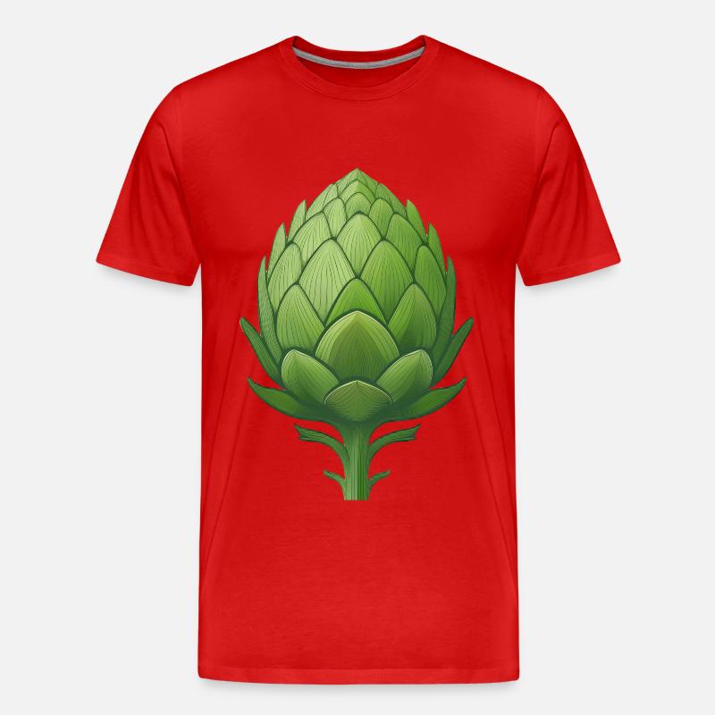 Artischocke - Männer Premium Bio T-Shirt - Rot