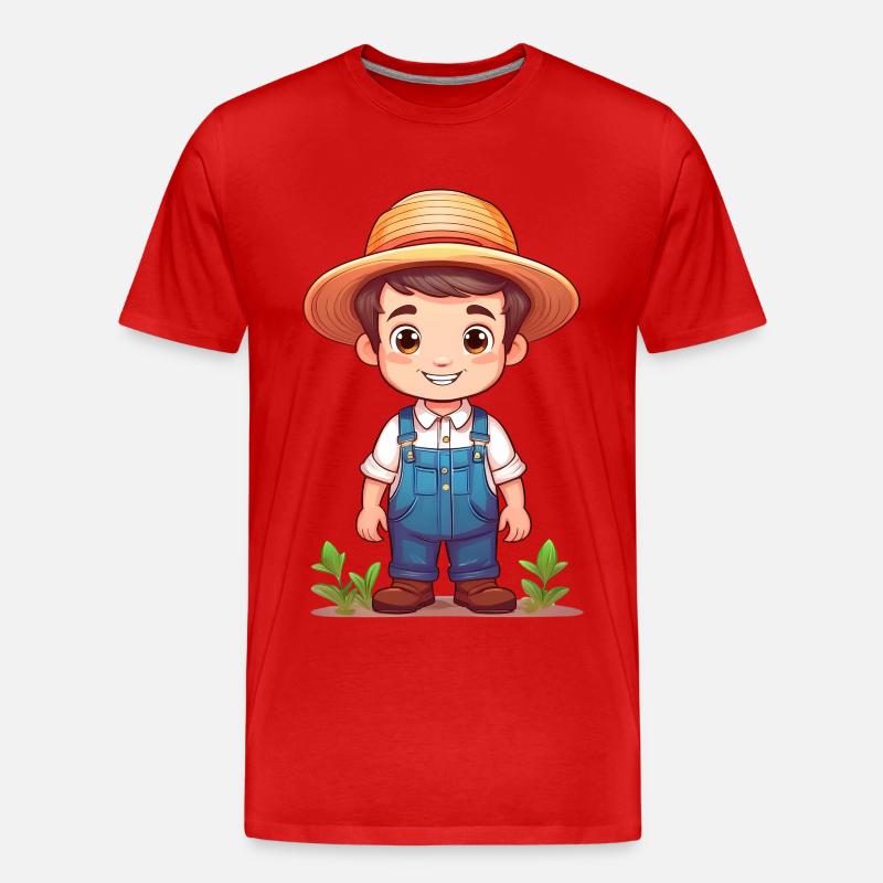 Gärtner - Männer Premium Bio T-Shirt - Rot
