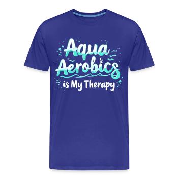 Aqua Aerobics Is My Therapy - Men's Premium Organic T-Shirt - royal blue - Front - Damien (186cm)