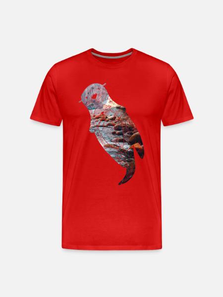 Otter River - Men's Premium Organic T-Shirt - red