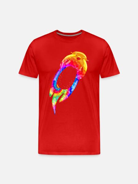 Otter Tie Dye - Men's Premium Organic T-Shirt - red