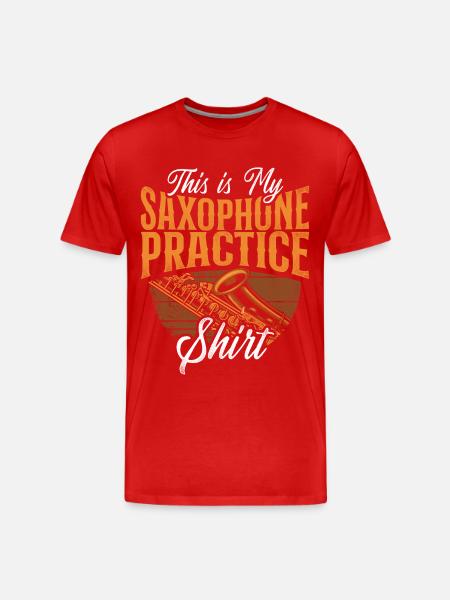 Saxophone C’est mon saxophone - T-shirt bio Premium Homme - rouge