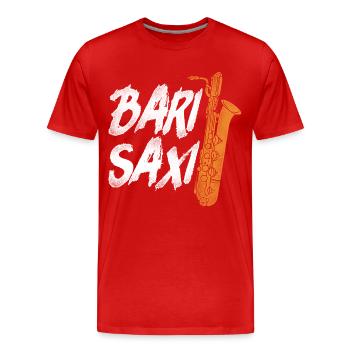 Saxophones Pun Bari Saxi - T-shirt bio Premium Homme - rouge - Devant - Damien (186cm)