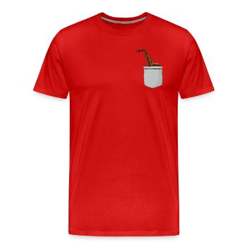 Saxophone Pocket - Männer Premium Bio T-Shirt - Rot - Vorne - Damien (186cm)