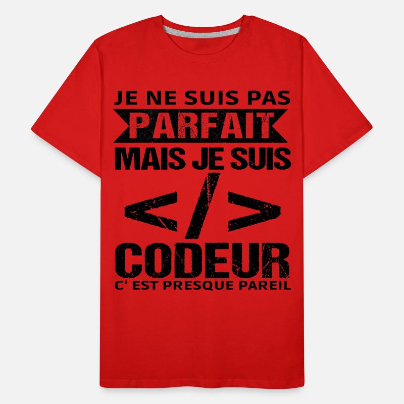 Humour Geek Cadeau Développeur Codeur Programmeur T-shirt bio Premium Homme