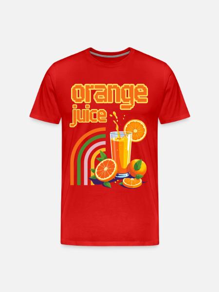 Orange Juice - Men's Premium Organic T-Shirt - red